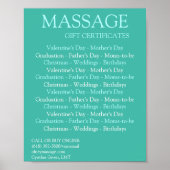 BLAUE Massagezertifikate Poster (Vorne)