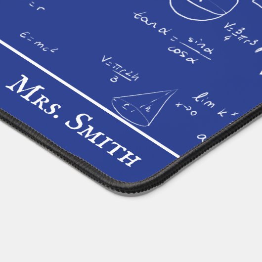 Blaue Mathematik Formeln Lehrer Schreibtischunterlage (Ecke)