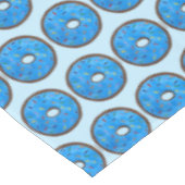 Blaue Mattierte Donut Doughnut Regenbogen Sprinkle Tischdecke (Schrägansicht)