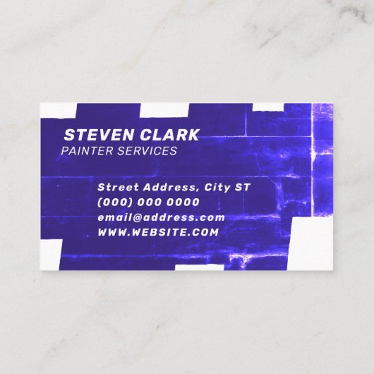 Blaue Mauer Visitenkarte (Rückseite)