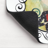 blaue Mausunterlage Dame Mousepad (Ecke)
