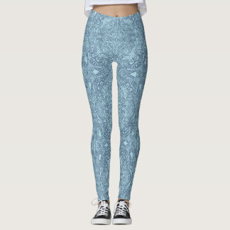 Blaue Medaillon-Leggings Leggings