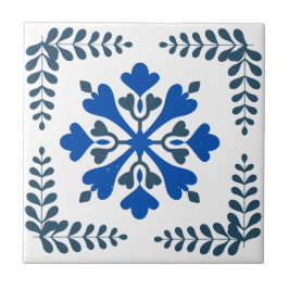Blaue mediterrane inspirierte Akzente Fliese