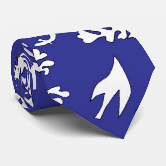 BLAUE MEERBLICK-KRAWATTE KRAWATTE (Gerollt)