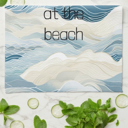 Blaue Meerbrassen Geschirrtuch (Gefaltet)