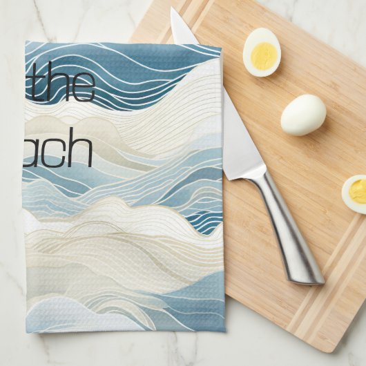 Blaue Meerbrassen Geschirrtuch (Viertel Falte)