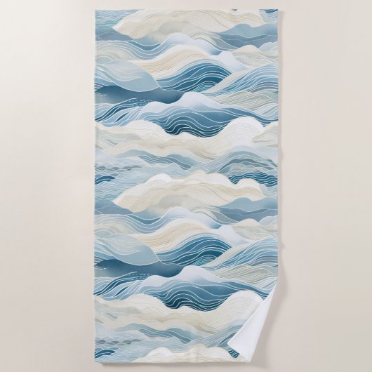 Blaue Meerbrassen Strandtuch (Vorderseite)
