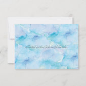 Blaue Meerbrise Watercolor RSVP-Karten Einladung (Rückseite)