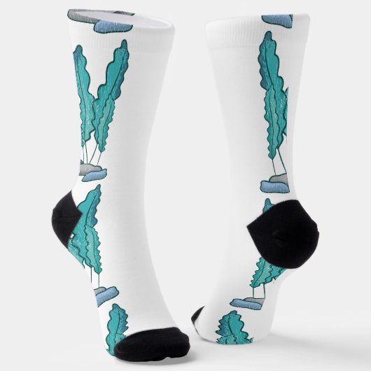 Blaue Meeresalgen Donnerbucht Socken (Gewinkelt)