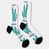 Blaue Meeresalgen Donnerbucht Socken (Rechts)