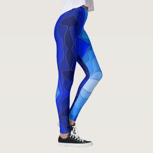 Blaue Meeresböden - Leggings (Rechts)