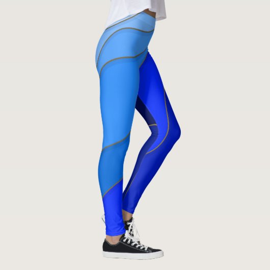 Blaue Meeresböden - Leggings (Rechts)