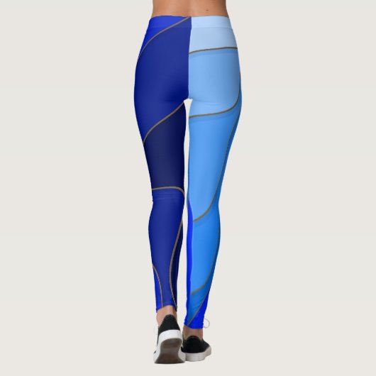 Blaue Meeresböden - Leggings (Rückseite)