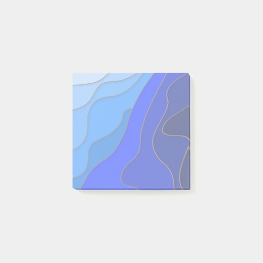 Blaue Meeresböden Post-it Klebezettel (Vorderseite)