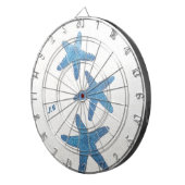 Blaue Meeresküste Dartscheibe (Vorderseite rechts)