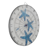 Blaue Meeresküste Dartscheibe (Vorderseite Links)