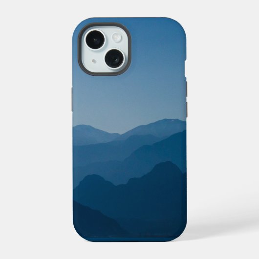 Blaue Meereslandschaft iPhone 15 Hülle (Rückseite)