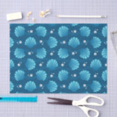 Blaue Meeresmuschel und Meeresperlen Seidenpapier (Handwerk)