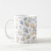 Blaue Meeresschalen vom Strand Kaffeetasse (Links)