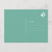 Blaue Meeresschildkröte Feiertagspostkarte (Rückseite)