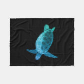 Blaue Meeresschildkröte Fleecedecke (Vorderseite (Horizontal))