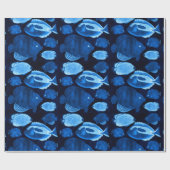 Blaue Meeresschildkröte Geschenkpapier (Flach)