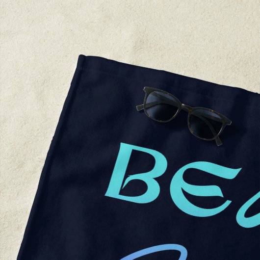 Blaue Meeresschildkröte Personalisiert Strandtuch (Beispiel)