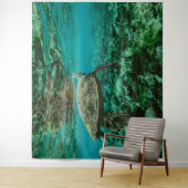 Blaue Meeresschildkröte Wandteppich (Beispiel)