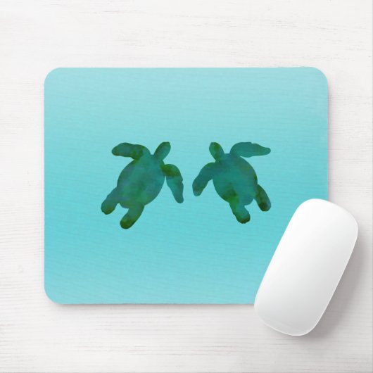 Blaue Meeresschildkröten Mousepad (Mit Mouse)