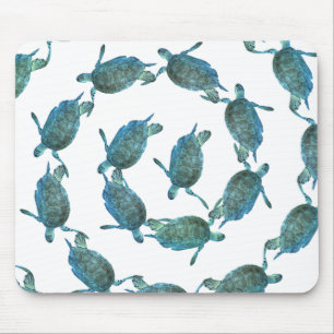 Blaue Meeresschildkröten Ozean Elegante Strand Mousepad