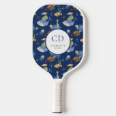 Blaue Meeresschildkröten Pickleball Schläger (Rückseite)