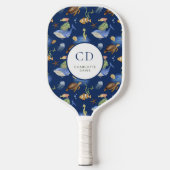 Blaue Meeresschildkröten Pickleball Schläger (Vorderseite)