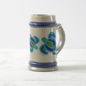 Blaue MeeresschildkröteSteins Bierglas (VorderseiteRechts)