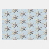 Blaue Meeressterne-Schatten Geschenkpapier Set (Vorderseite 2)