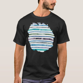 Blaue Meeresstreifen T-Shirt