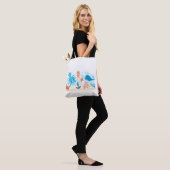 Blaue Meerestiere Tasche (Am Model)