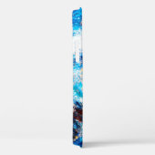 Blaue Meereswelle. Künstlerische Splash von hellen Case-Mate iPhone Hülle (Rückseite / Rechts)