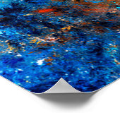 Blaue Meereswelle. Künstlerische Splash von hellen Poster (Ecke)