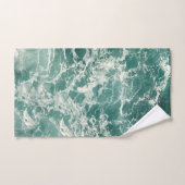 Blaue Meereswellen Badhandtuch Set (Handtuch)