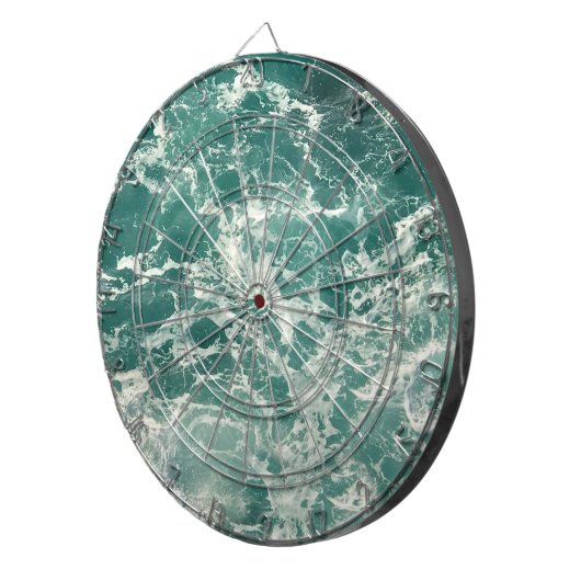 Blaue Meereswellen Dartscheibe (Vorderseite rechts)