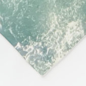 Blaue Meereswellen Fleecedecke (Ecke)