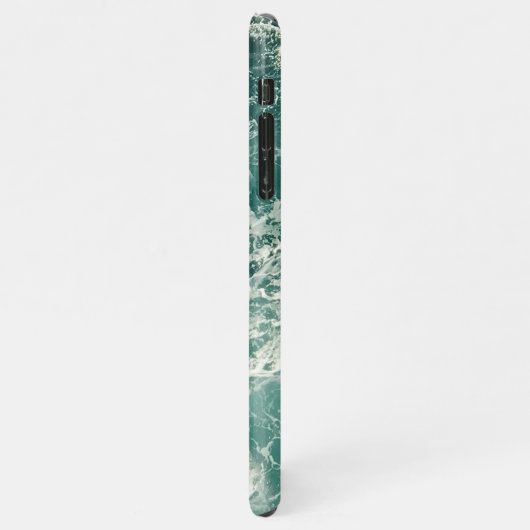 Blaue Meereswellen iPhone Hülle (Linke Seite)