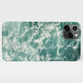 Blaue Meereswellen iPhone Hülle (Rückseite (Horizontal))