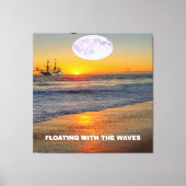 Blaue Meereswellen Leinwanddruck (Vorderseite)