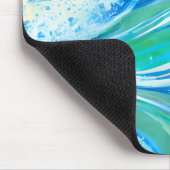 Blaue Meereswellen Mousepad (Ecke)