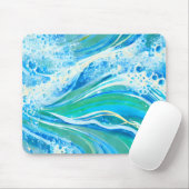 Blaue Meereswellen Mousepad (Mit Mouse)