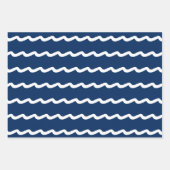 Blaue Meereswellen Muster modern Geschenkpapier Set (Vorderseite 3)