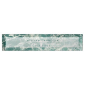 Blaue Meereswellen Namensplakette (Vorderseite)