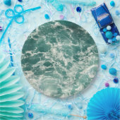 Blaue Meereswellen Pappteller (Party)