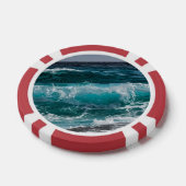 Blaue Meereswellen Pokerchips (Einzeln)